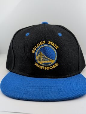 Golden State Warriors Black & Royal Blue Snapback Hat
